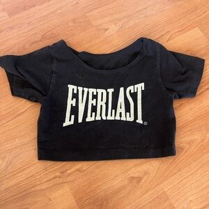 Everlast Black and White Logo Crop Top